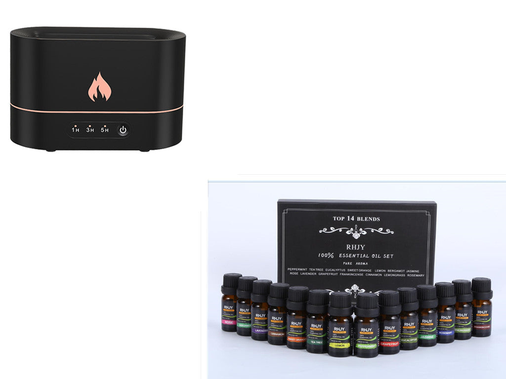 Μηχανή αρωματοθεραπείας Siming Flame Αρχική κρεβατοκάμαρα σιωπηλή ατμόσφαιρα φως υγραντήρας διαχύτης φλόγας διακόσμηση σπιτιού