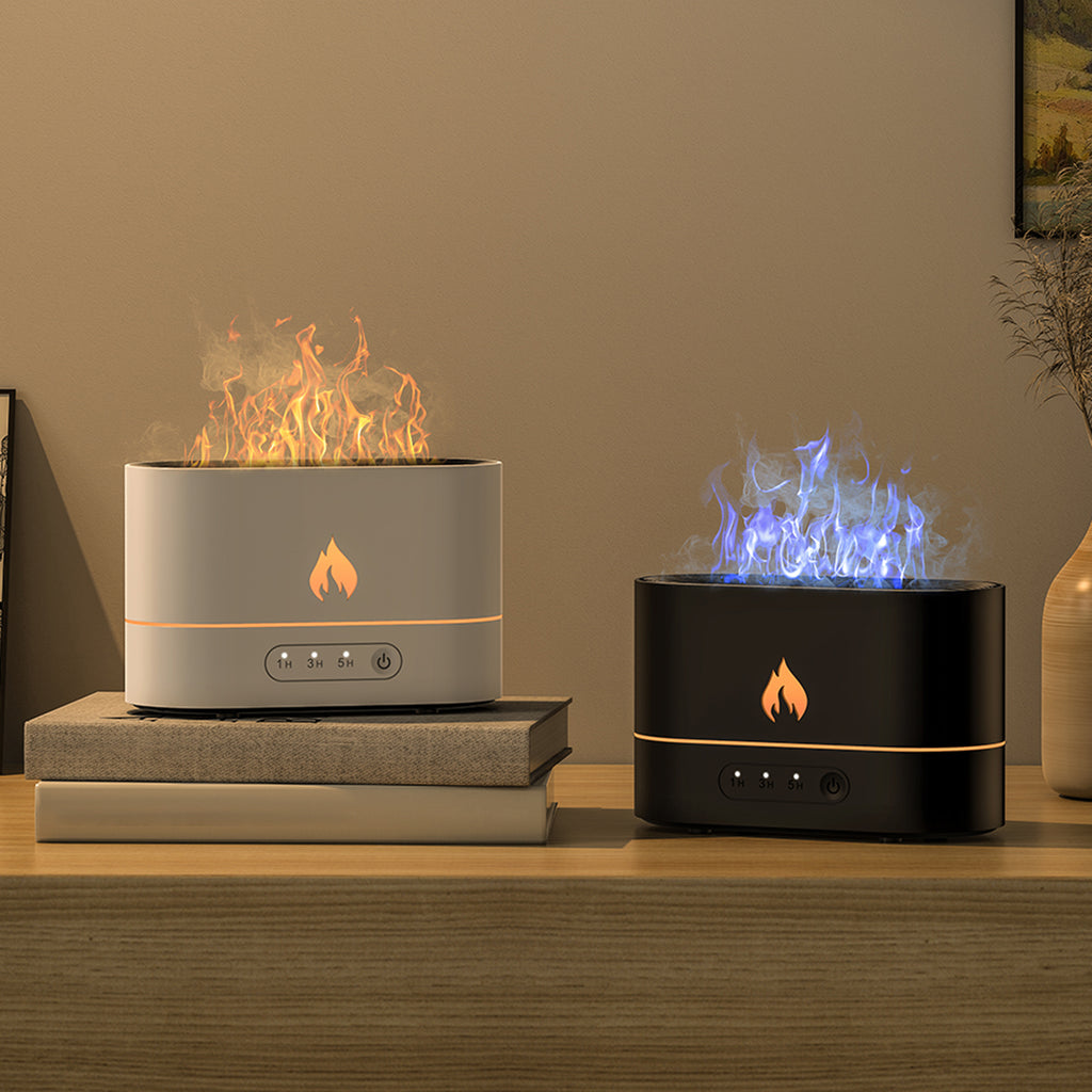 Μηχανή αρωματοθεραπείας Siming Flame Αρχική κρεβατοκάμαρα σιωπηλή ατμόσφαιρα φως υγραντήρας διαχύτης φλόγας διακόσμηση σπιτιού